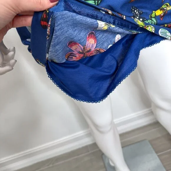 Anthropologie Nathalie Lete Paris Strapless Butterfly A-Line Mini Dress Size 0 - Picture 9 of 15